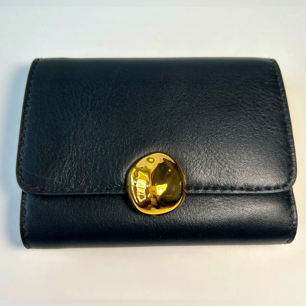 NWT🌷Madewell Sculpted Metal Trifold Wallet